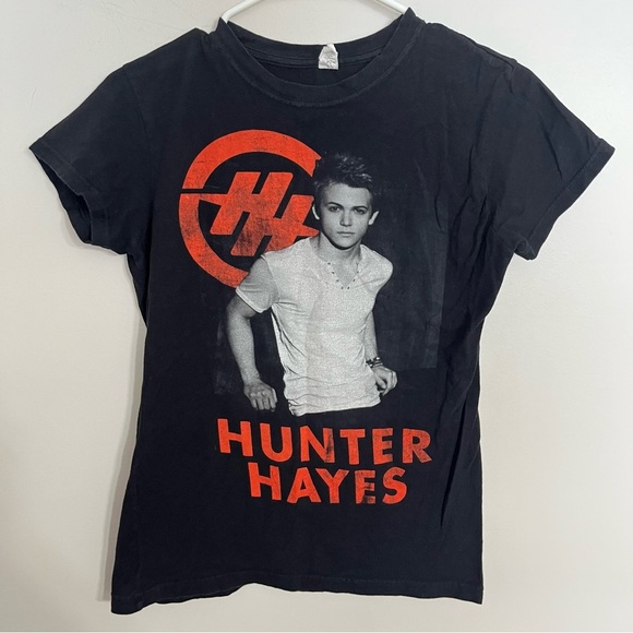 Women’s Hunter Hayes Graphic T-shirt Country Music Black & Orange Size Medium - Picture 1 of 8
